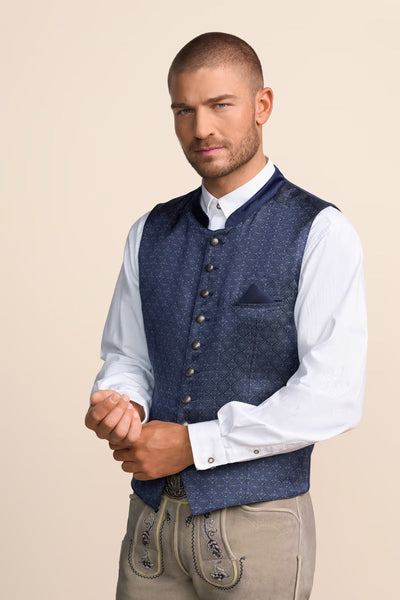 Kruger Traditional Vest "Petros" blue