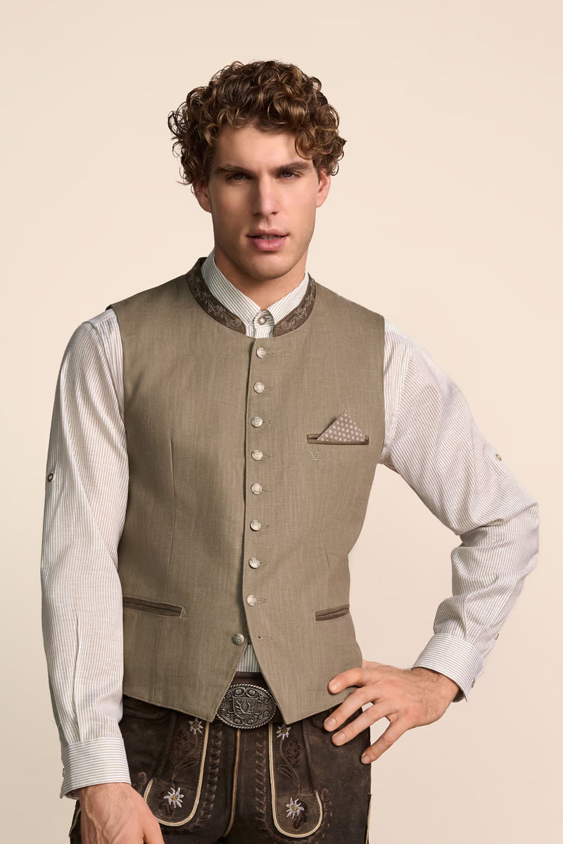 Krüger 'Lyam' Traditional Vest — Beige