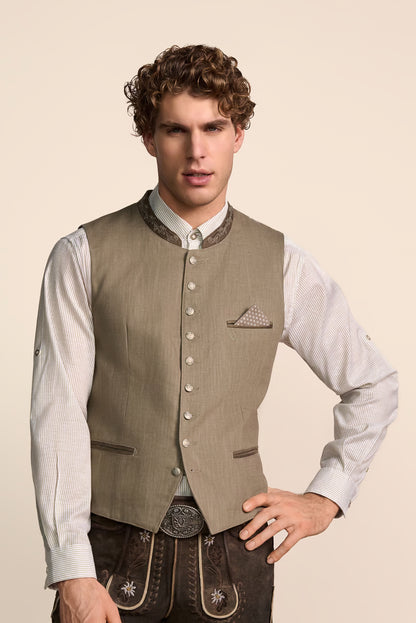 Krüger 'Lyam' Traditional Vest — Beige