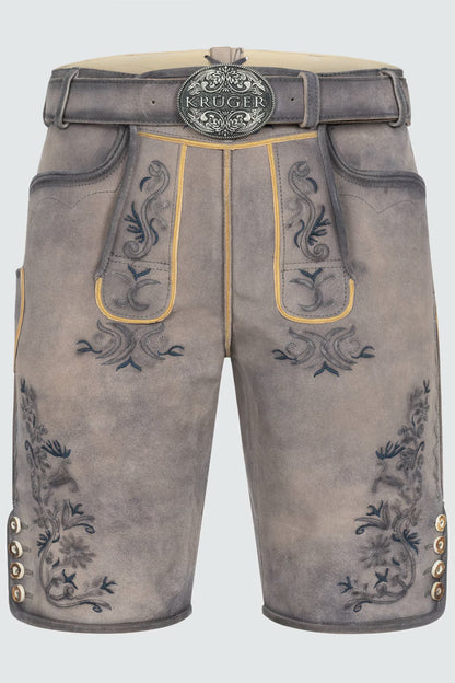 Kruger Men's Lederhosen "Juan" with belt (size 54)