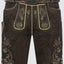 Kruger Men's Lederhosen "Adreon" (brown) with Belt (size 52,54)