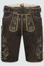 Kruger Men's Lederhosen "Adreon" (brown) with Belt