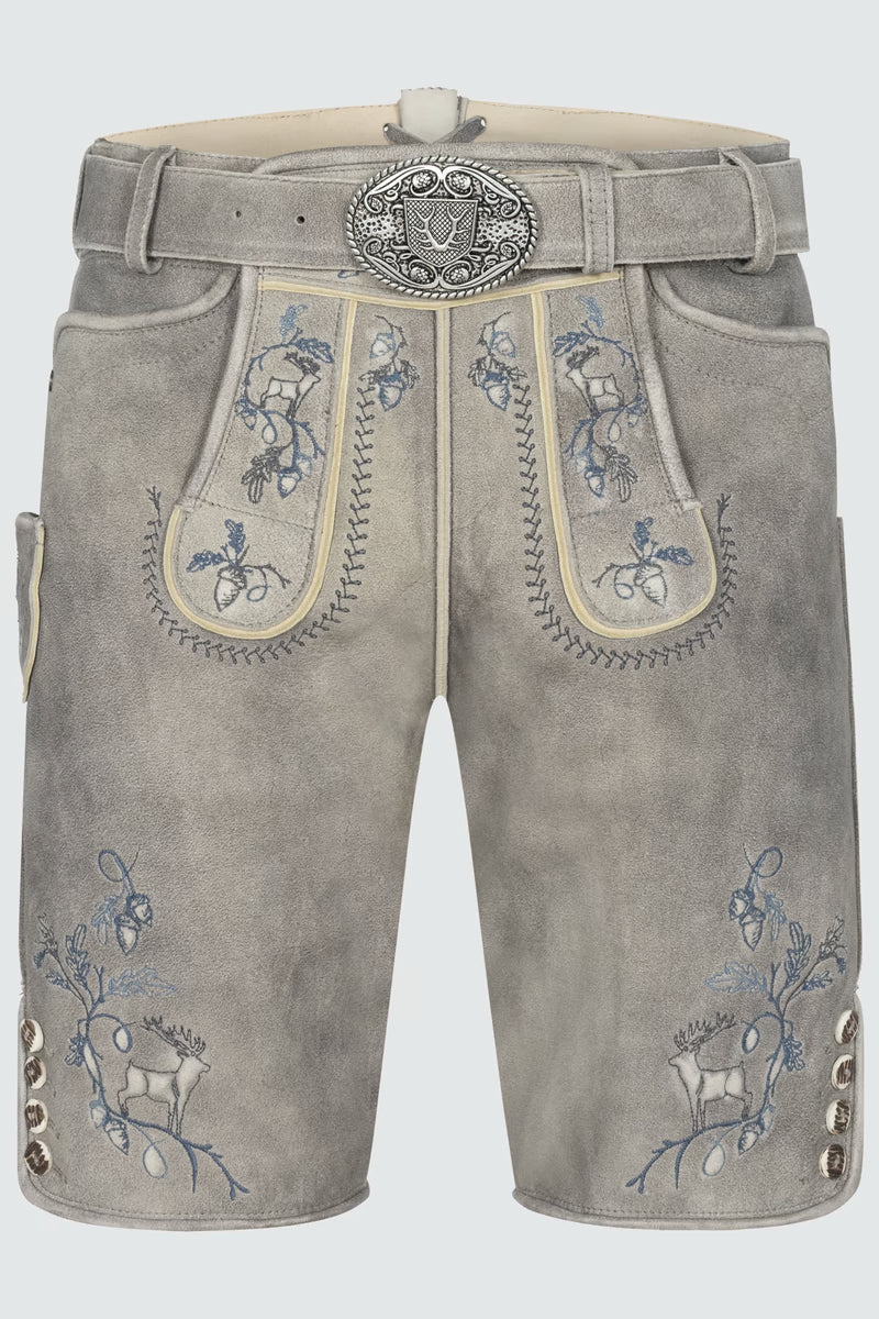 Kruger Men's Lederhosen "Ulfs" gray