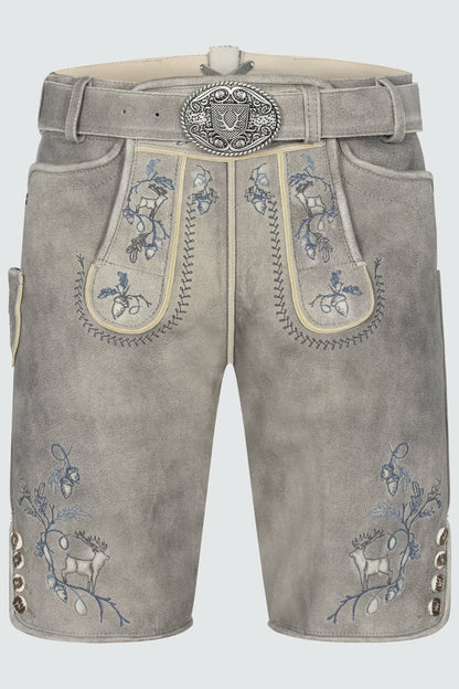 Kruger Men's Lederhosen "Ulfs" gray