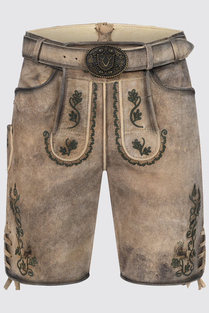 Kruger Men's Lederhosen "Melo" brown/green
