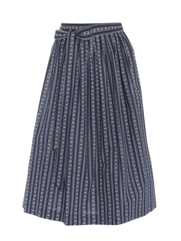 Berwin Dirndl Apron, Navy — 77cm