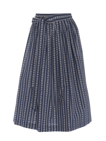 Berwin Dirndl Apron, Navy — 77cm