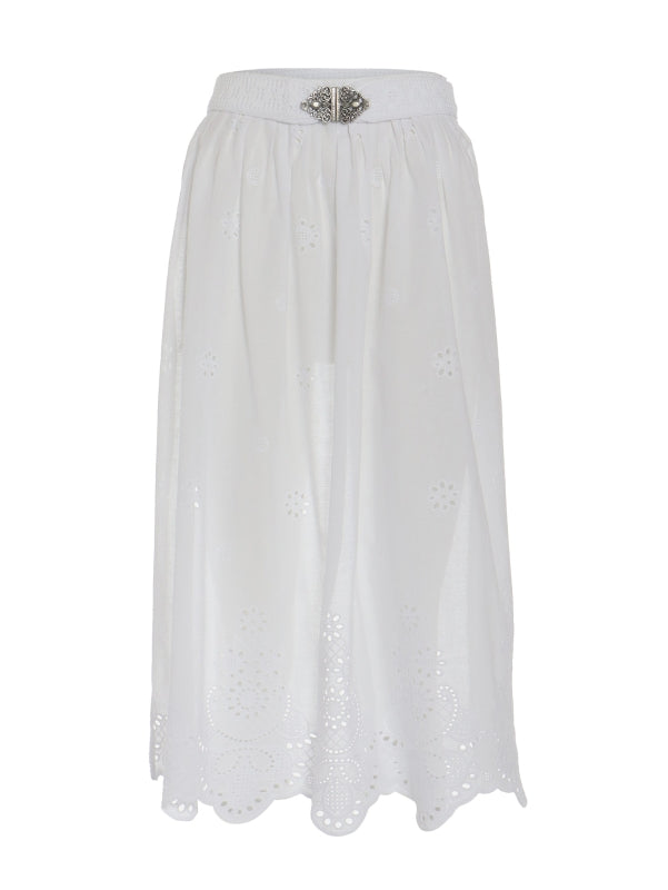 Berwin Dirndl Apron, White — 77cm