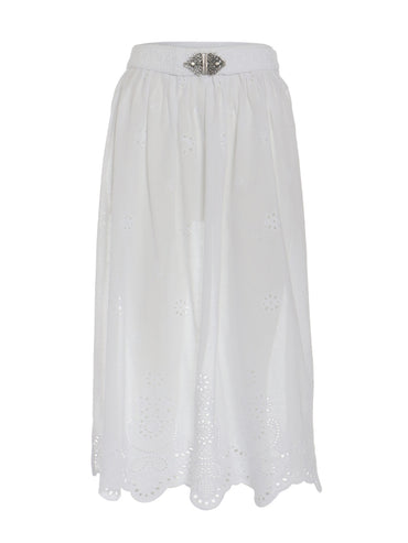 Berwin Dirndl Apron, White — 77cm