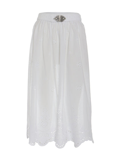 Berwin Dirndl Apron, White — 77cm
