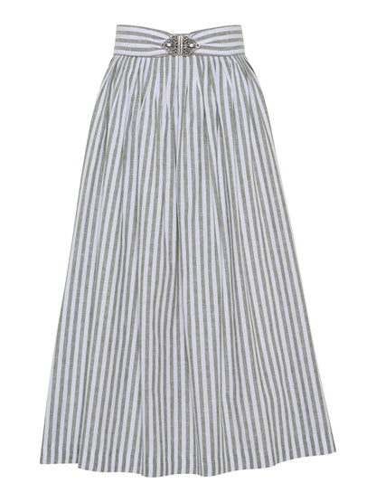 Berwin Dirndl Apron, Olive Green — 77cm