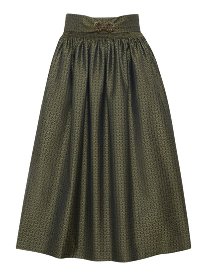 Berwin Dirndl Apron, Olive Green — 77cm