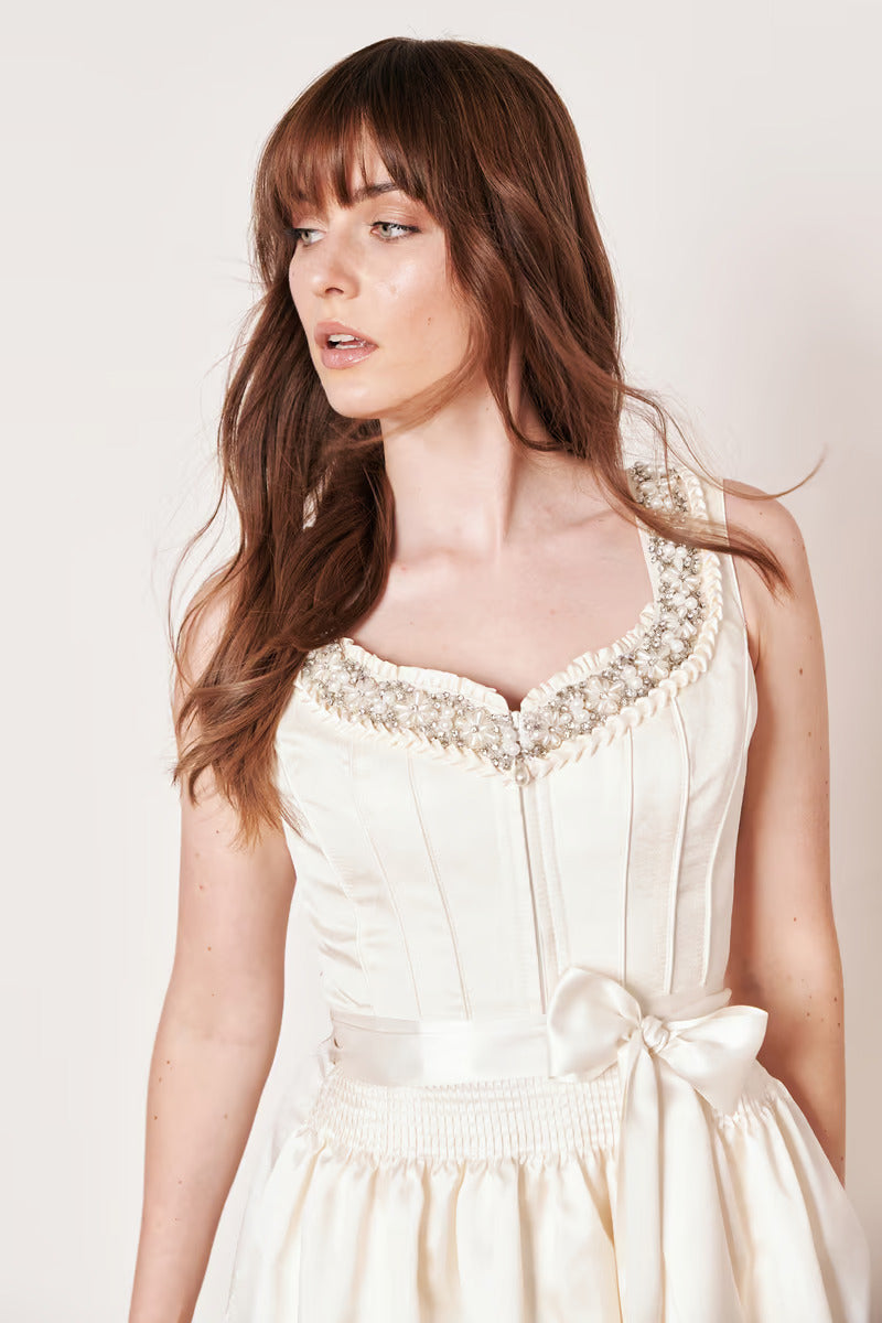 Kruger Wedding Dirndl 2pcs. 70cm "Deborah" ecru