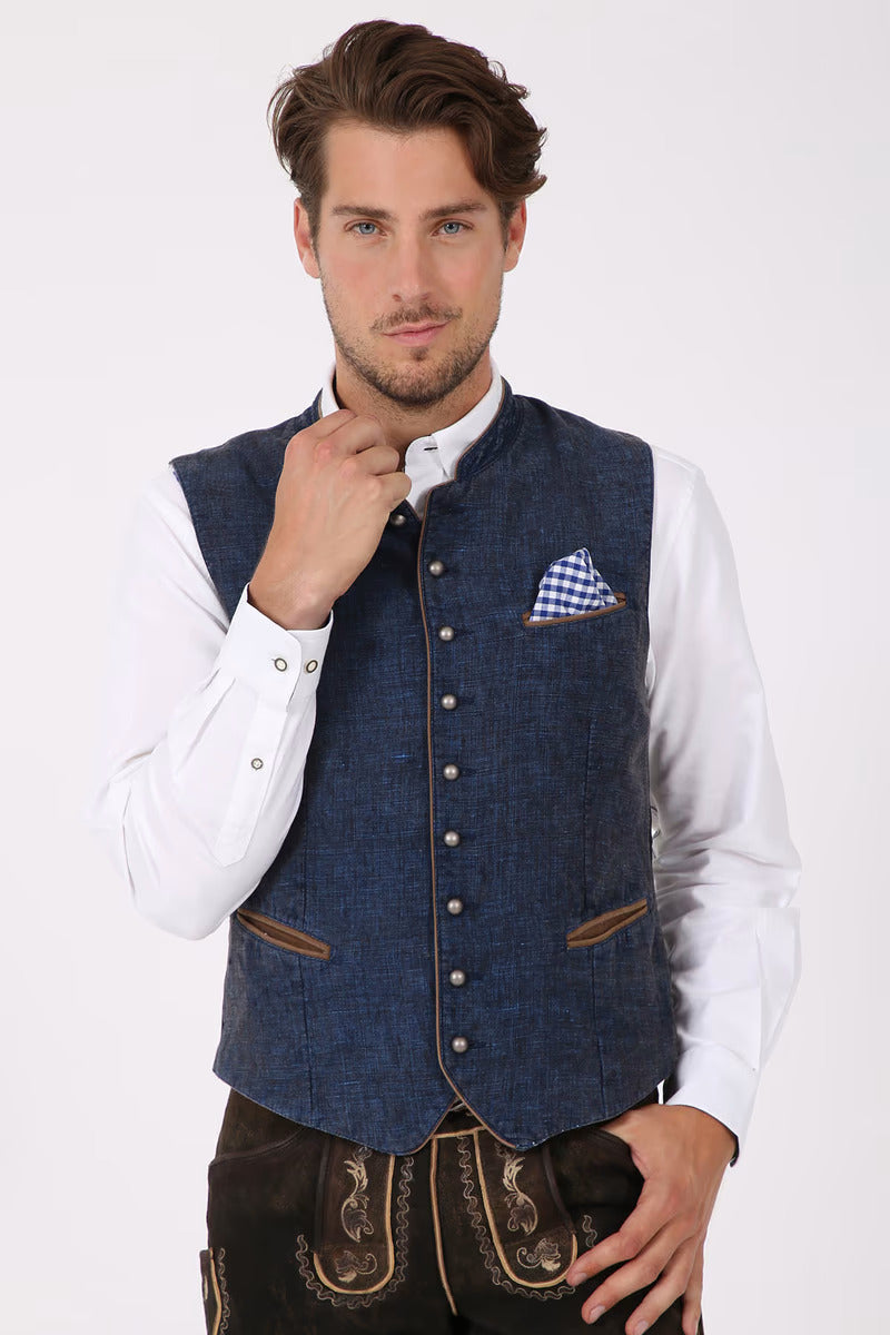 Kruger Traditional Vest "Platzhirsch" blue
