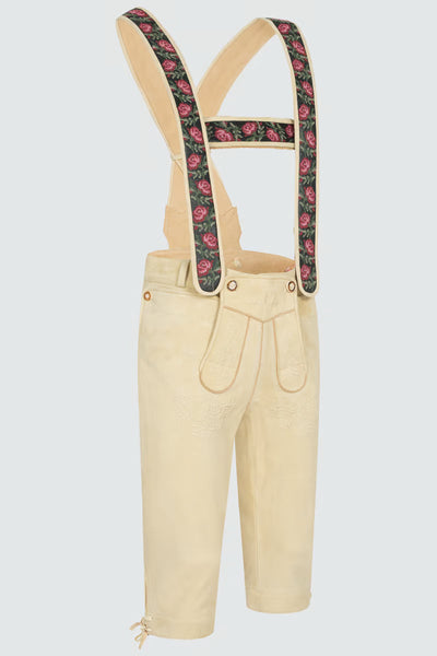 Kruger Men's Knee-length Lederhosen "Swabian" beige (size 48,50)