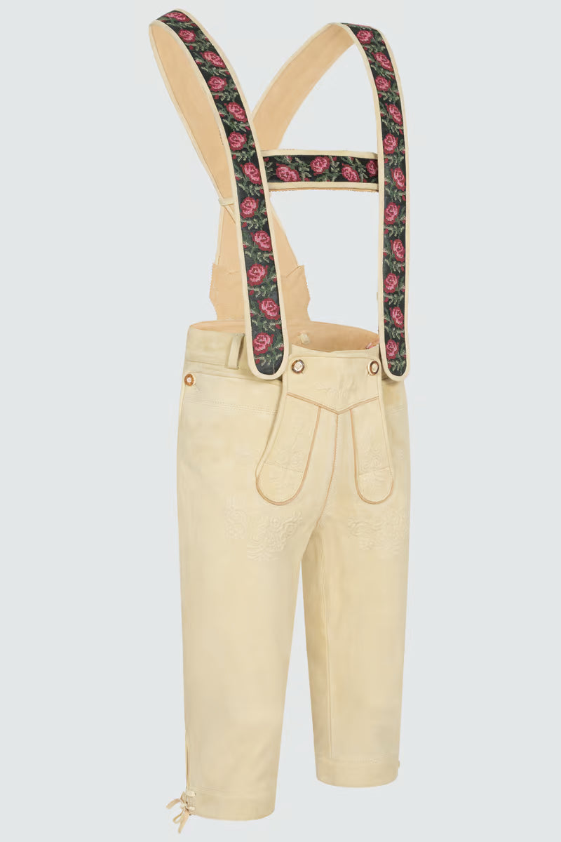 Kruger Men's Knee-length Lederhosen "Swabian" beige (size 48)