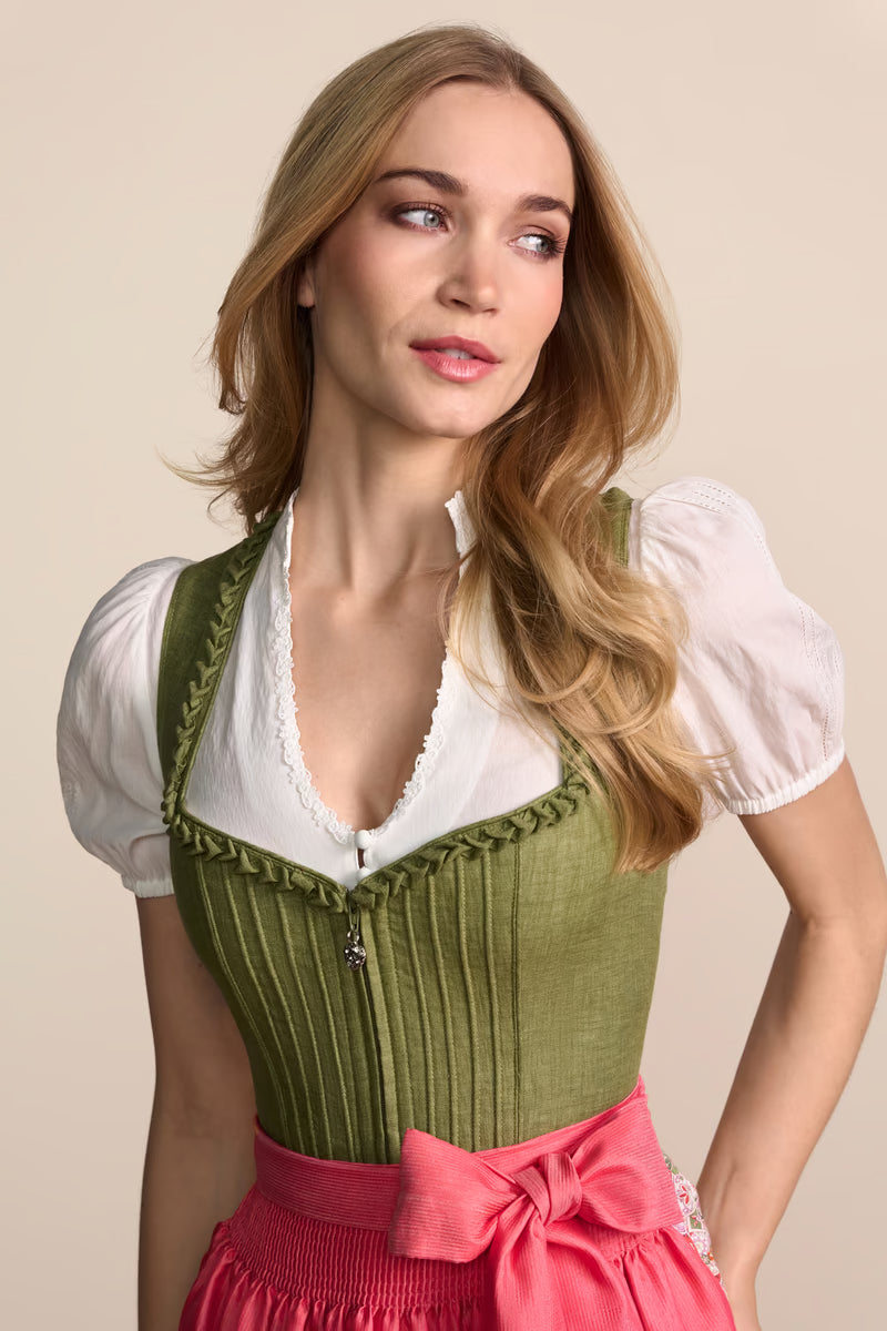 Kruger Long Dirndl 2pcs. 70cm "Aletta" green