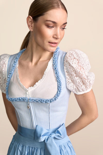 Kruger Arwen Long Dirndl, Blue — 70cm 2pc Set