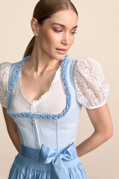 Kruger Arwen Long Dirndl, Blue — 70cm 2pc Set