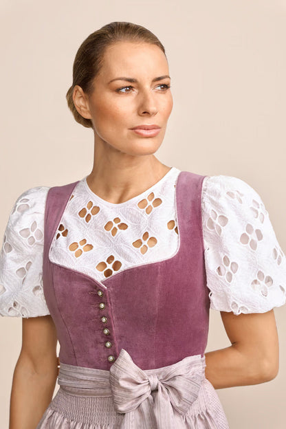 Kruger Midi Dirndl 2pcs. 60cm "Dinah" purple