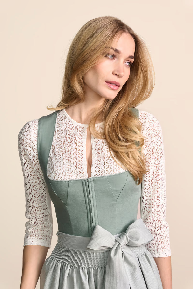 Kruger Midi Dirndl 2pcs. 60cm "Virelia" green