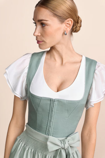 Kruger Long Dirndl 2pcs. 70cm "Virelia" green