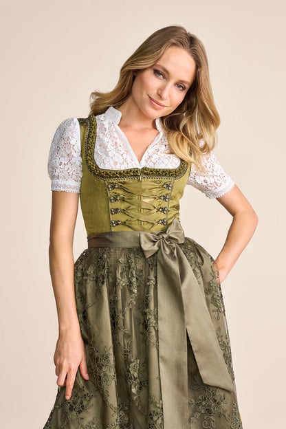 Kruger Long Dirndl 2pcs. 70cm "Mirna" green (low stock)