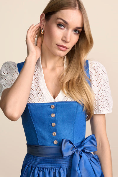 Kruger Long Dirndl 2pcs. 70cm "Oda" blue