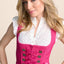 Kruger Midi Dirndl 2pcs. 60cm "Caryselle" pink