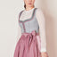 Kruger Midi Dirndl 2pcs. 60cm "Ileana" blue (38,40)