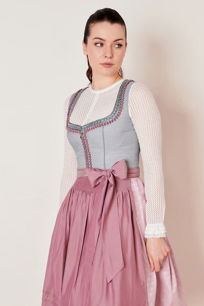 Kruger Ileana Midi Dirndl, Blue — 60cm 2pc Set