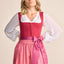Kruger Midi Dirndl 2pcs. 60cm "Flaminia" red (closeout)