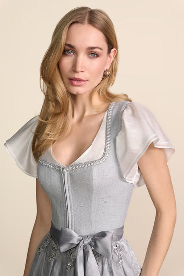 Kruger Long Dirndl 2pcs. 70cm "Joren" gray