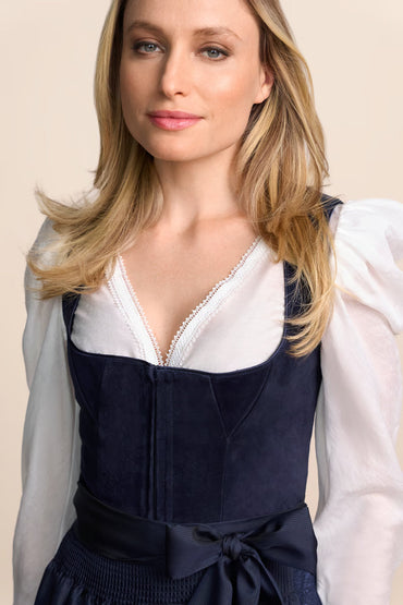 Kruger Long Dirndl 2pcs. 70cm "Zelara" blue