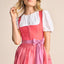 Kruger Midi Dirndl 2pcs. 60cm "Amandine" red (low stock)
