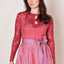 Kruger Midi Dirndl 2pcs. 70cm "Amandine" red