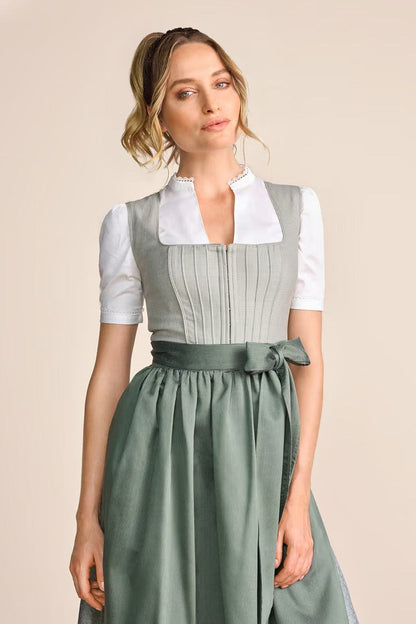 Kruger Midi Dirndl 2pcs. 60cm "Margit" green (40)