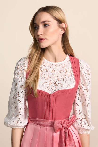 Kruger Midi Dirndl 2pcs. 60cm "Fiorina" red