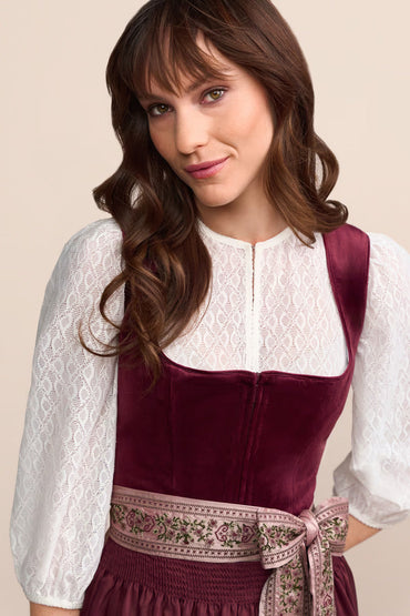 Kruger Midi Dirndl 2pcs. 60cm "Elaina" red