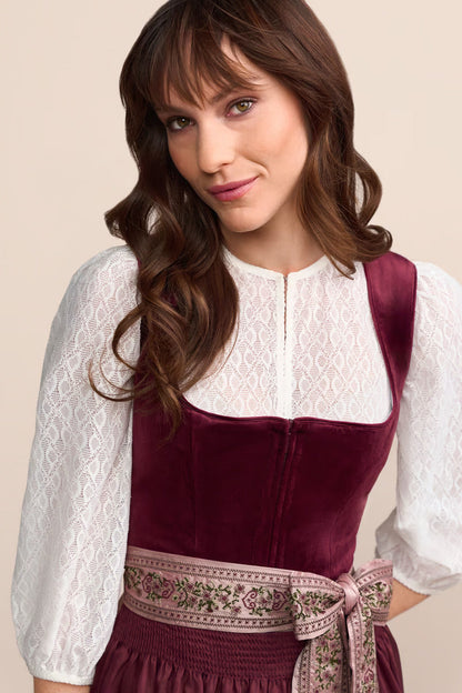 Kruger Midi Dirndl 2pcs. 60cm "Elaina" red