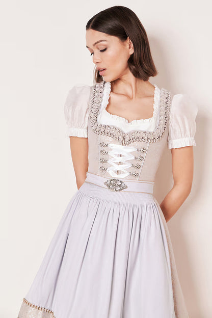 Kruger Marit Midi Dirndl, Grey — 60cm 2pc Set