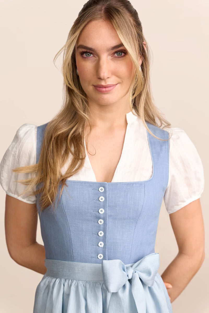 Kruger Lindiwe Long Dirndl, Blue — 70cm 2pc Set