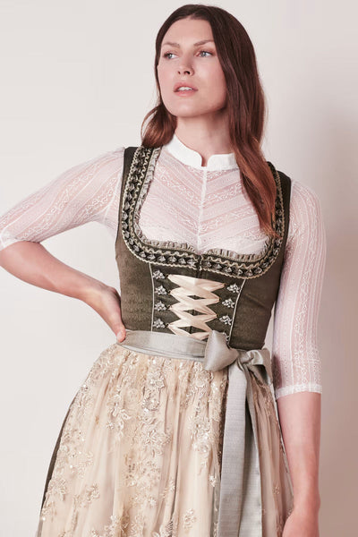 Kruger Long Dirndl 2pcs. 70cm "Anouk" grun (closeout 36)