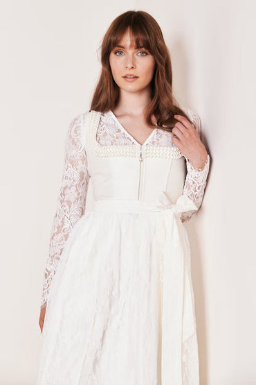 Kruger Wedding Dirndl 2pcs. 70cm "Iva" ecru