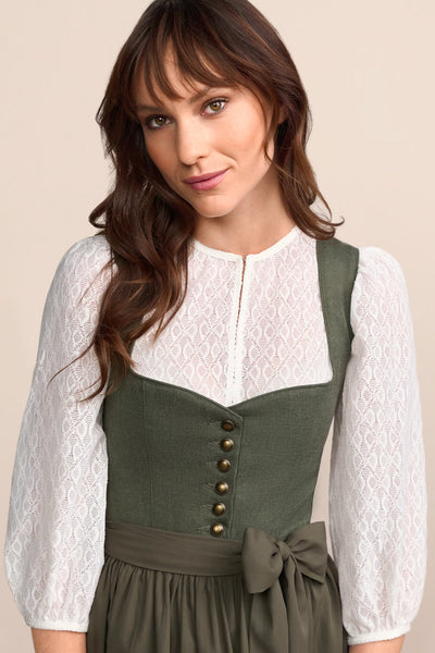 Kruger Long Dirndl 2pcs. 70cm "Ileyna" green
