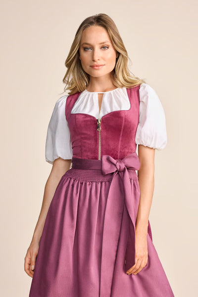 Kruger Midi Dirndl 2pcs. 60cm "Ayuna" pink