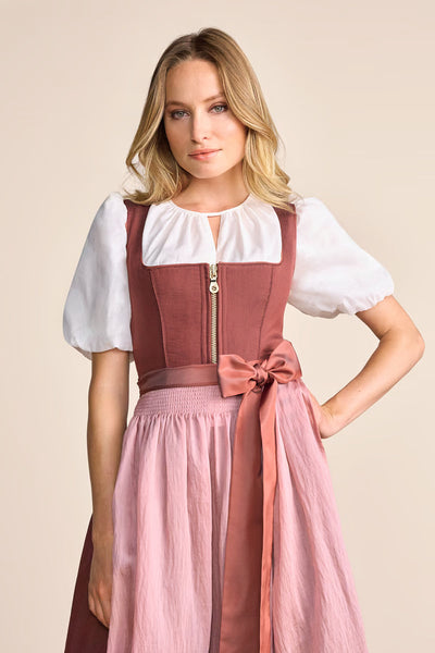Kruger Long Dirndl 2pcs. 70cm "Elja" red