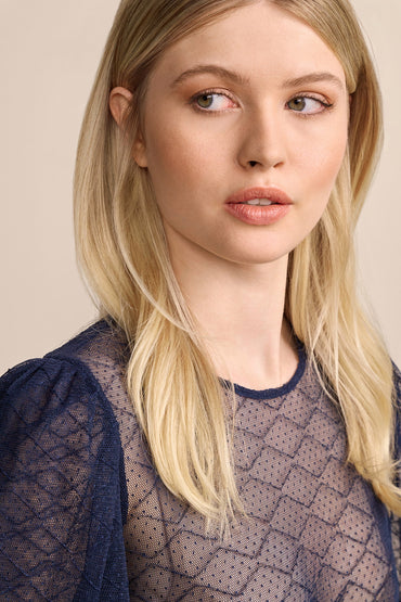 Kruger Hazel dirndl blouse in blue, back