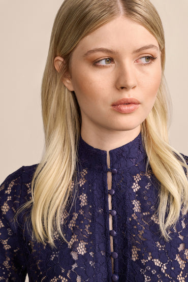 Kruger Sharona dirndl blouse in blue, back