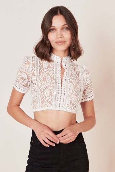 Kruger Benedicta dirndl blouse in ecru, back